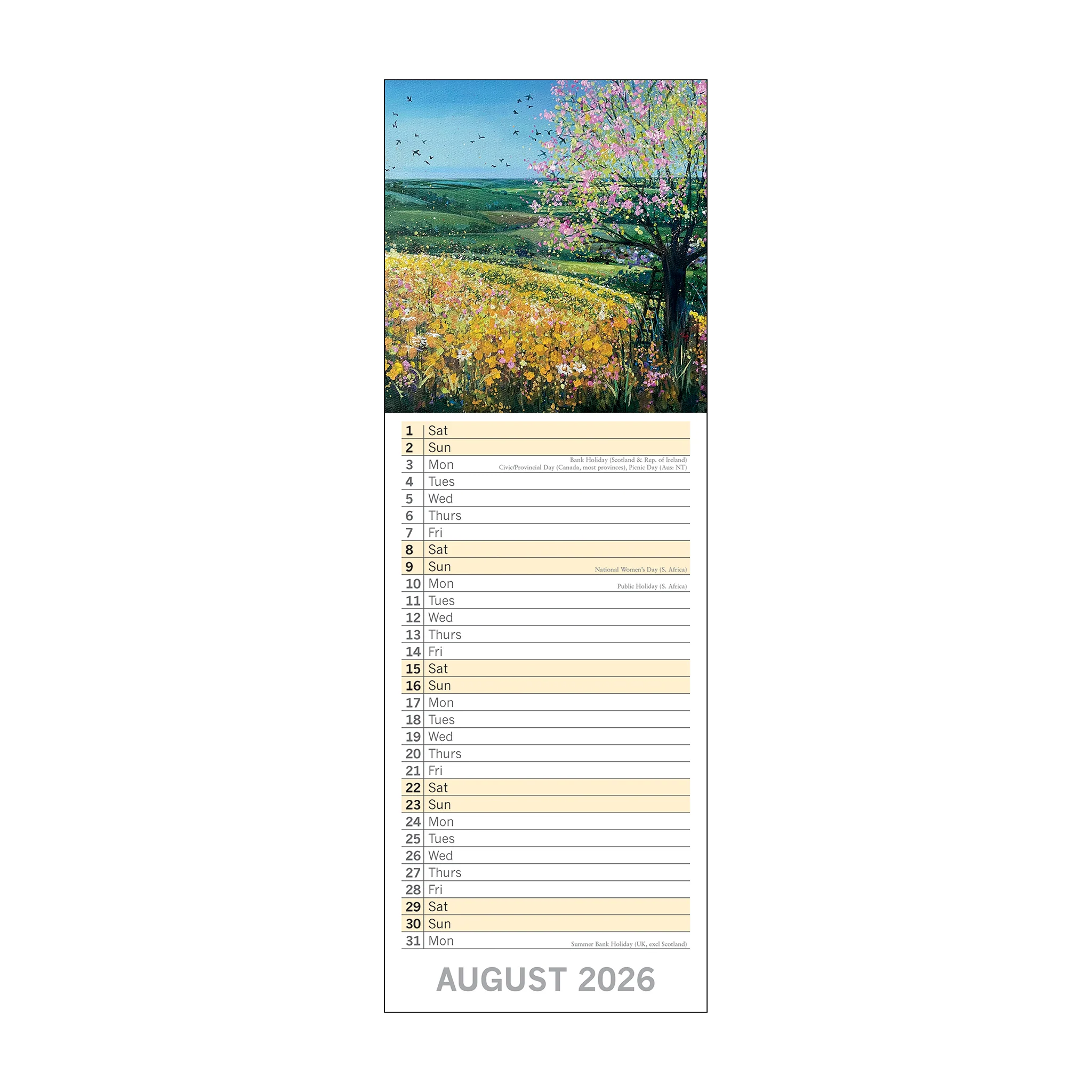2026 Slimline Calendar A Country Stroll - Image 4