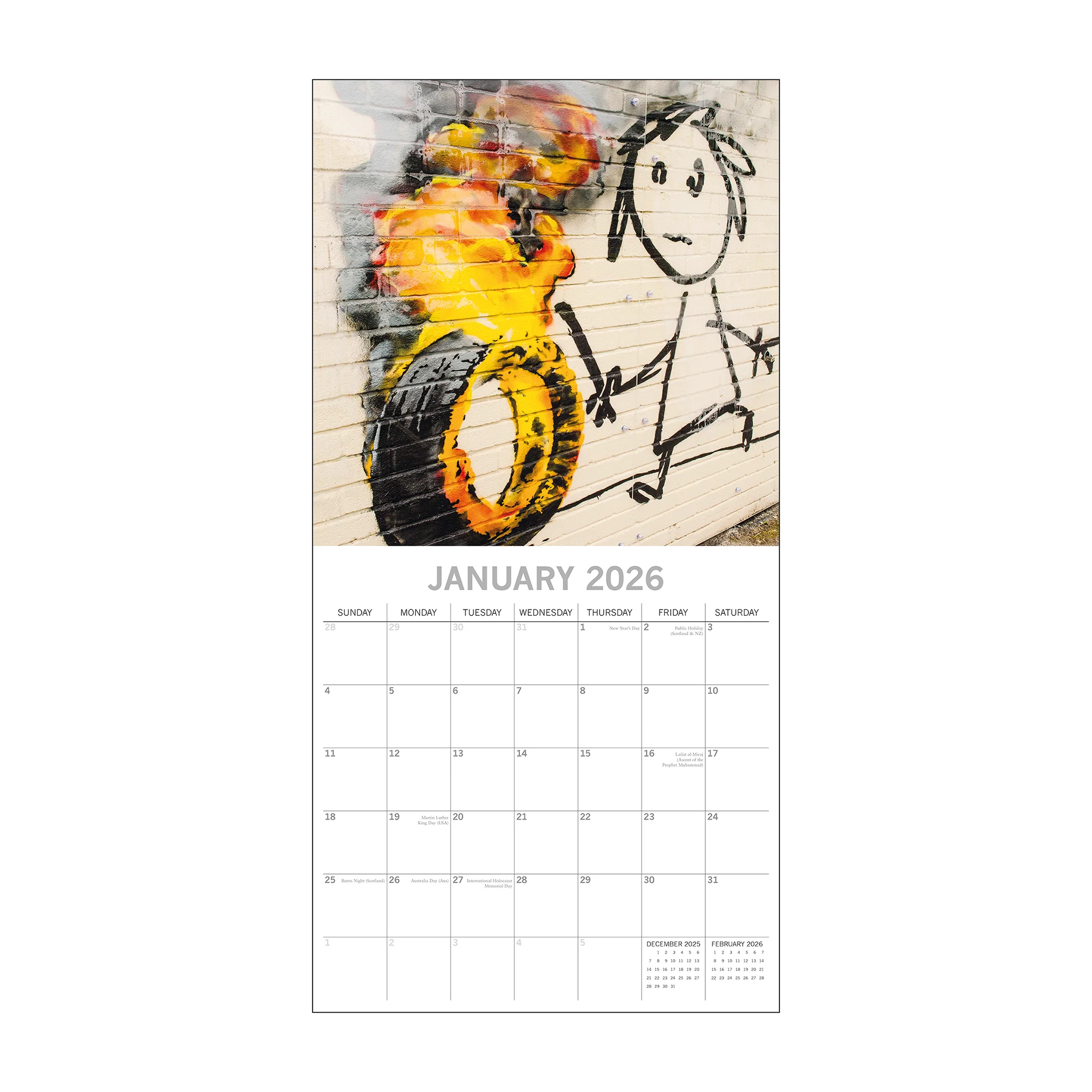 2026 Square Wall Calendar Banksy - Image 3
