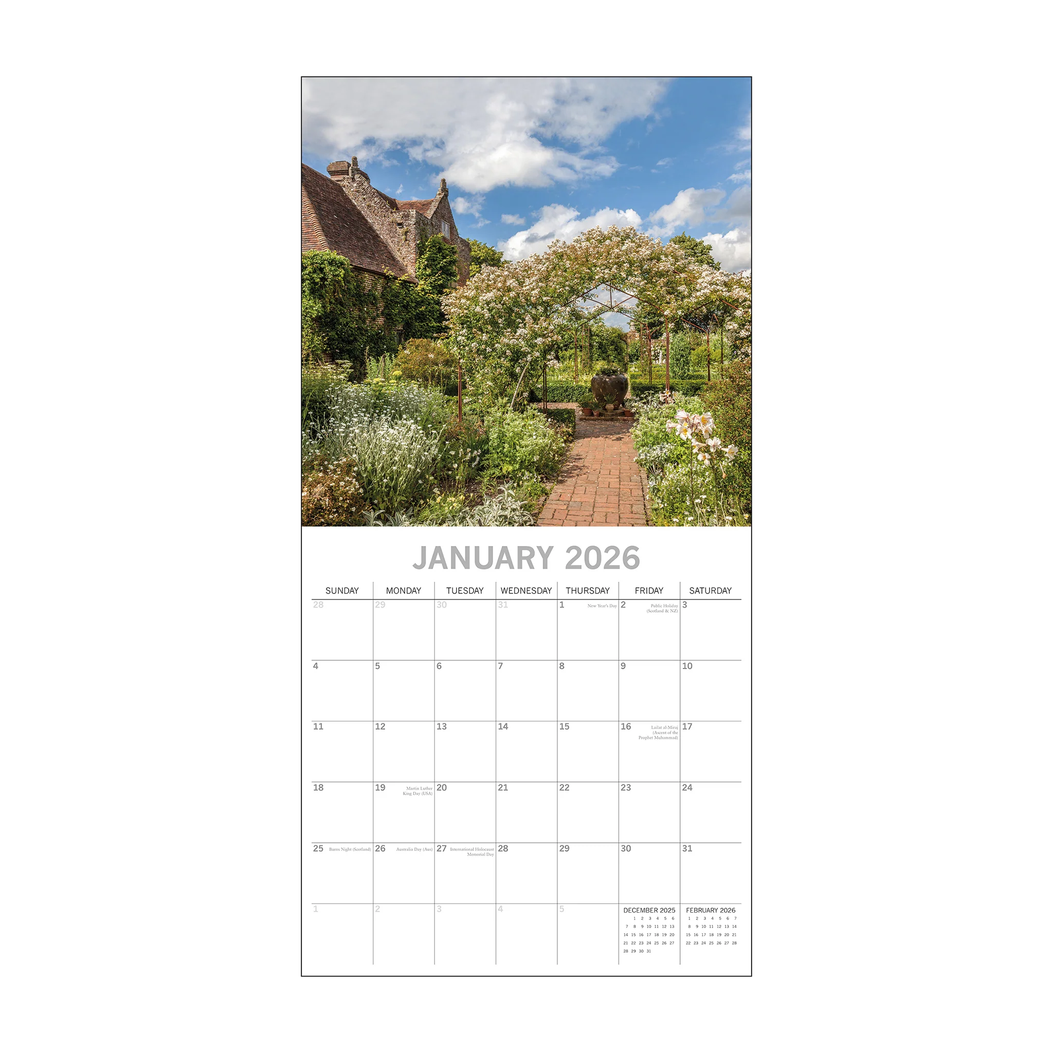 2026 Square Wall Calendar Beautiful Gardens - Image 3
