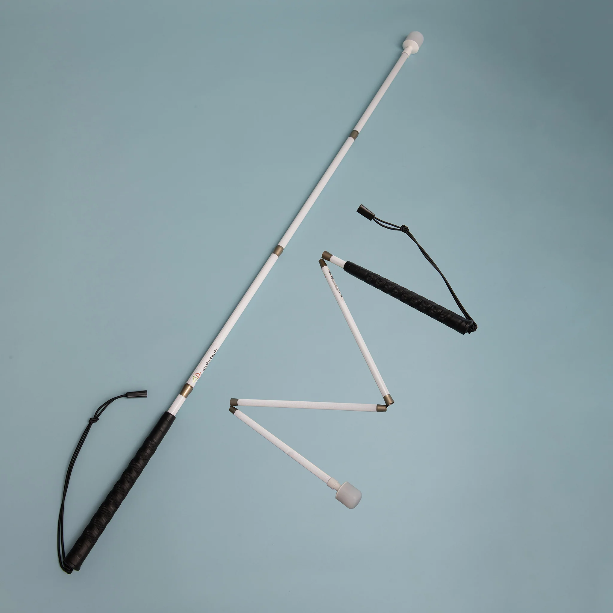 Ambutech graphite folding long cane - marshmallow tip