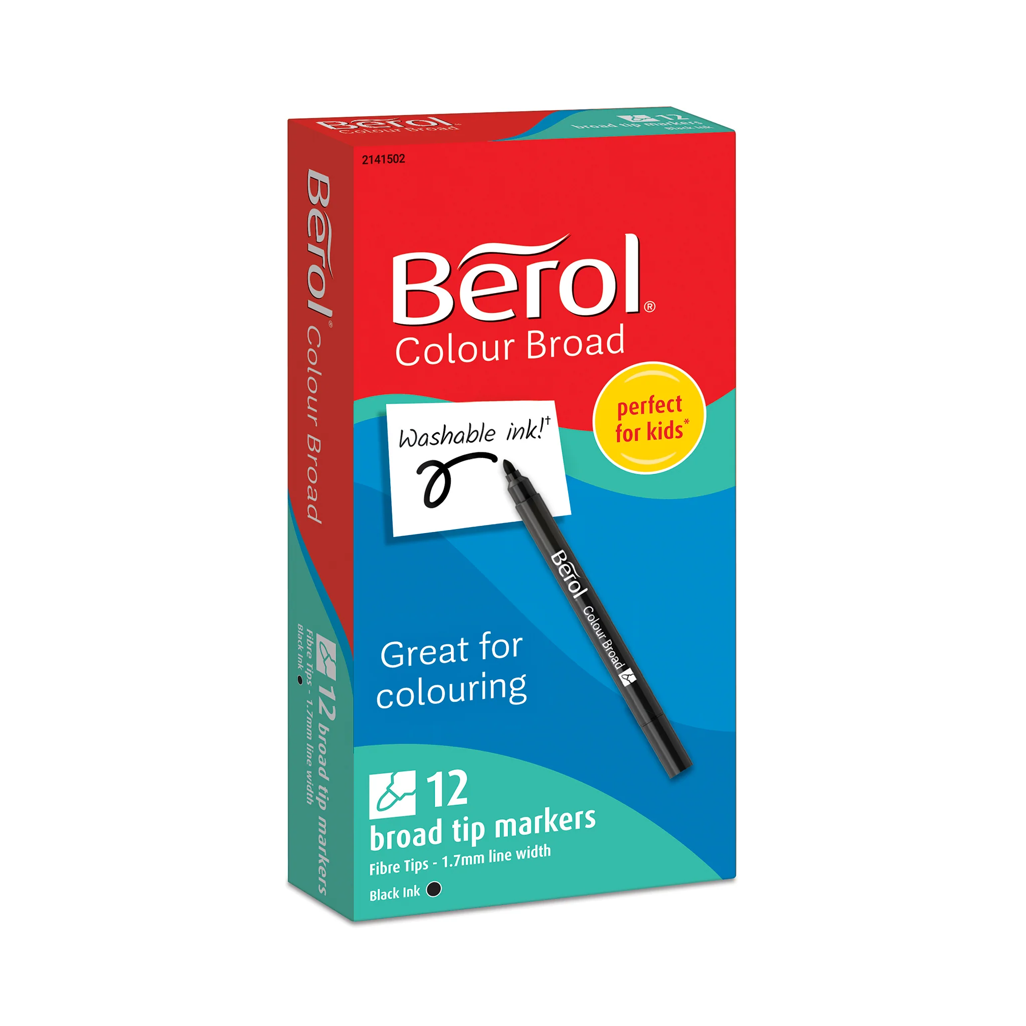 Berol Colour Broad pens, pack of 12 - black - Image 2