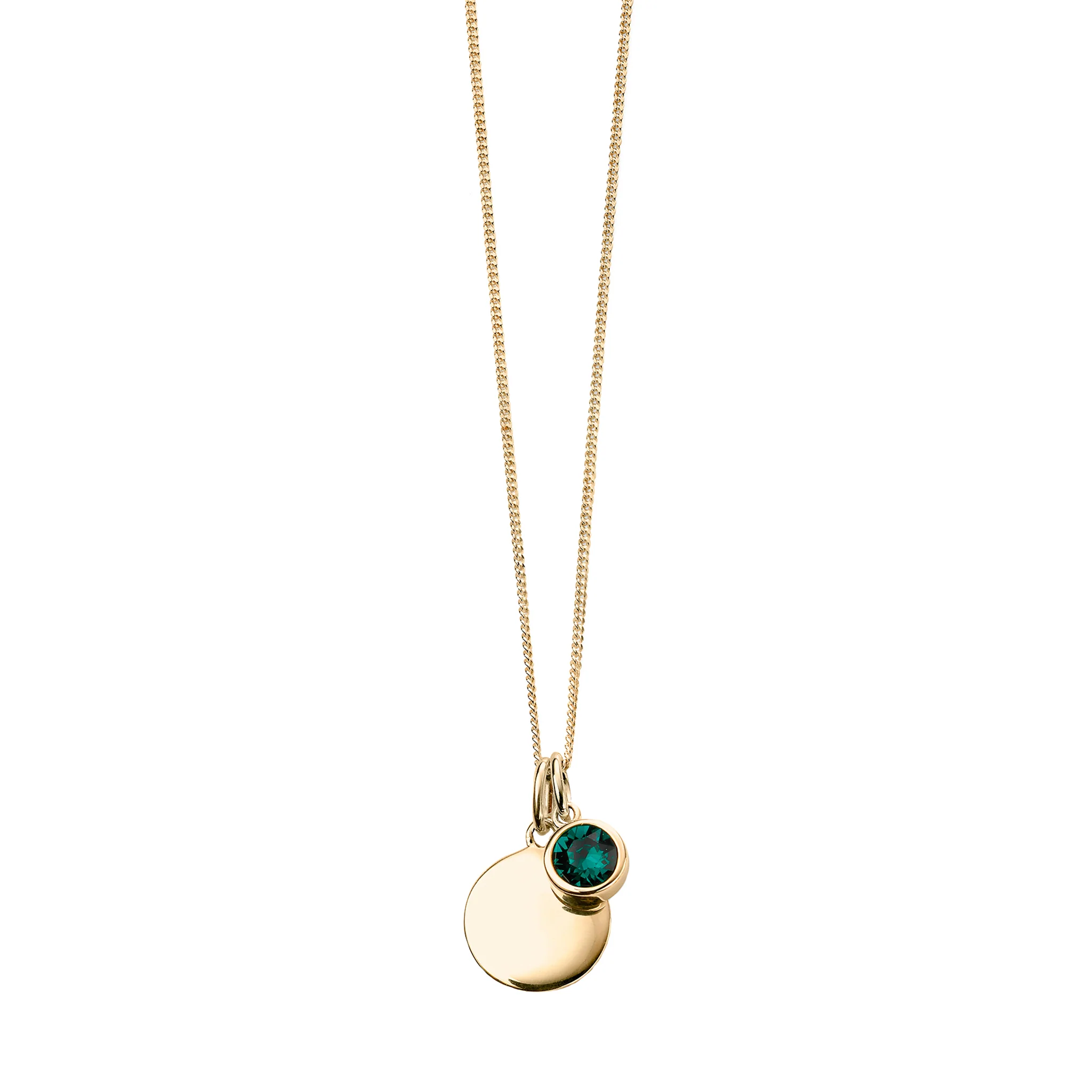 Gold necklace with crystal birthstone with gift box - Image 5