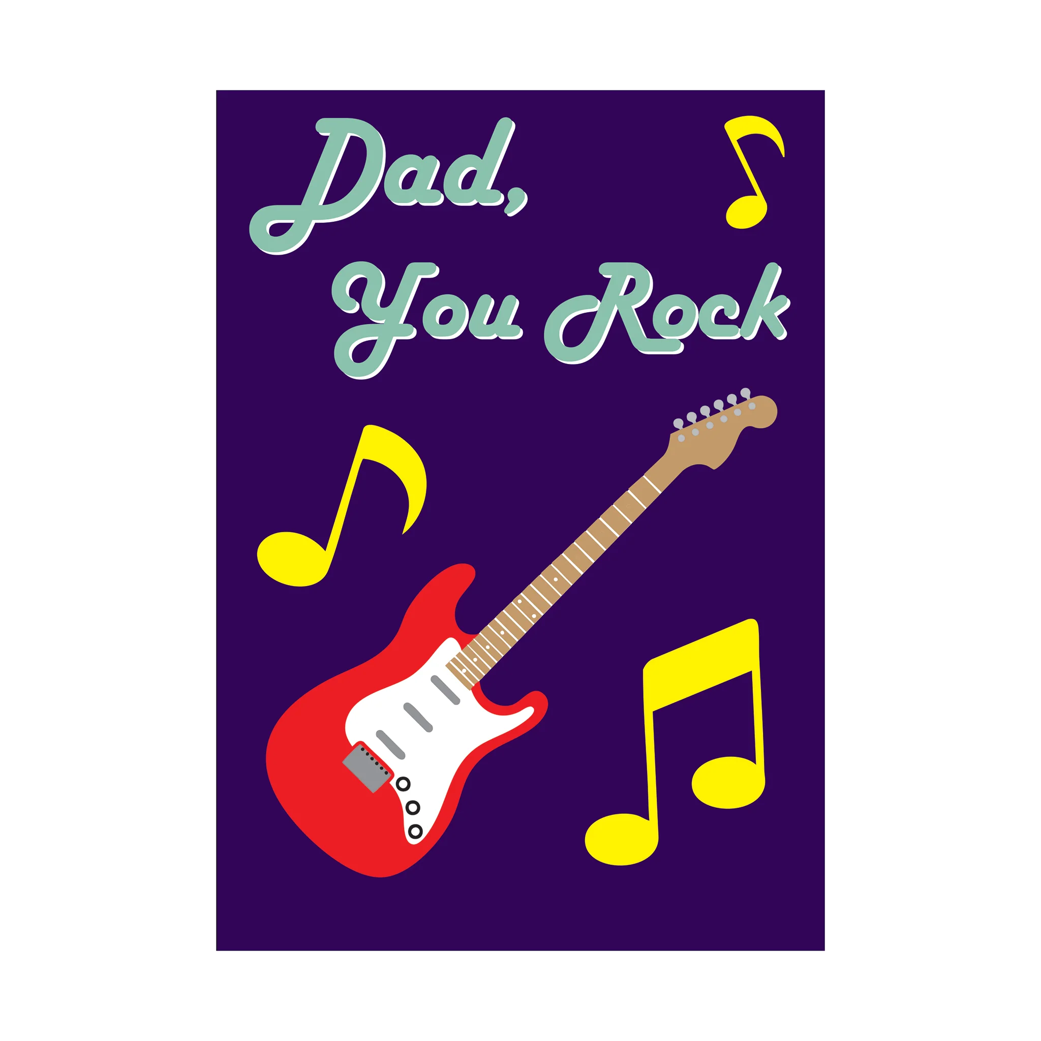 Inclusive Dad, you rock Father's day charity card