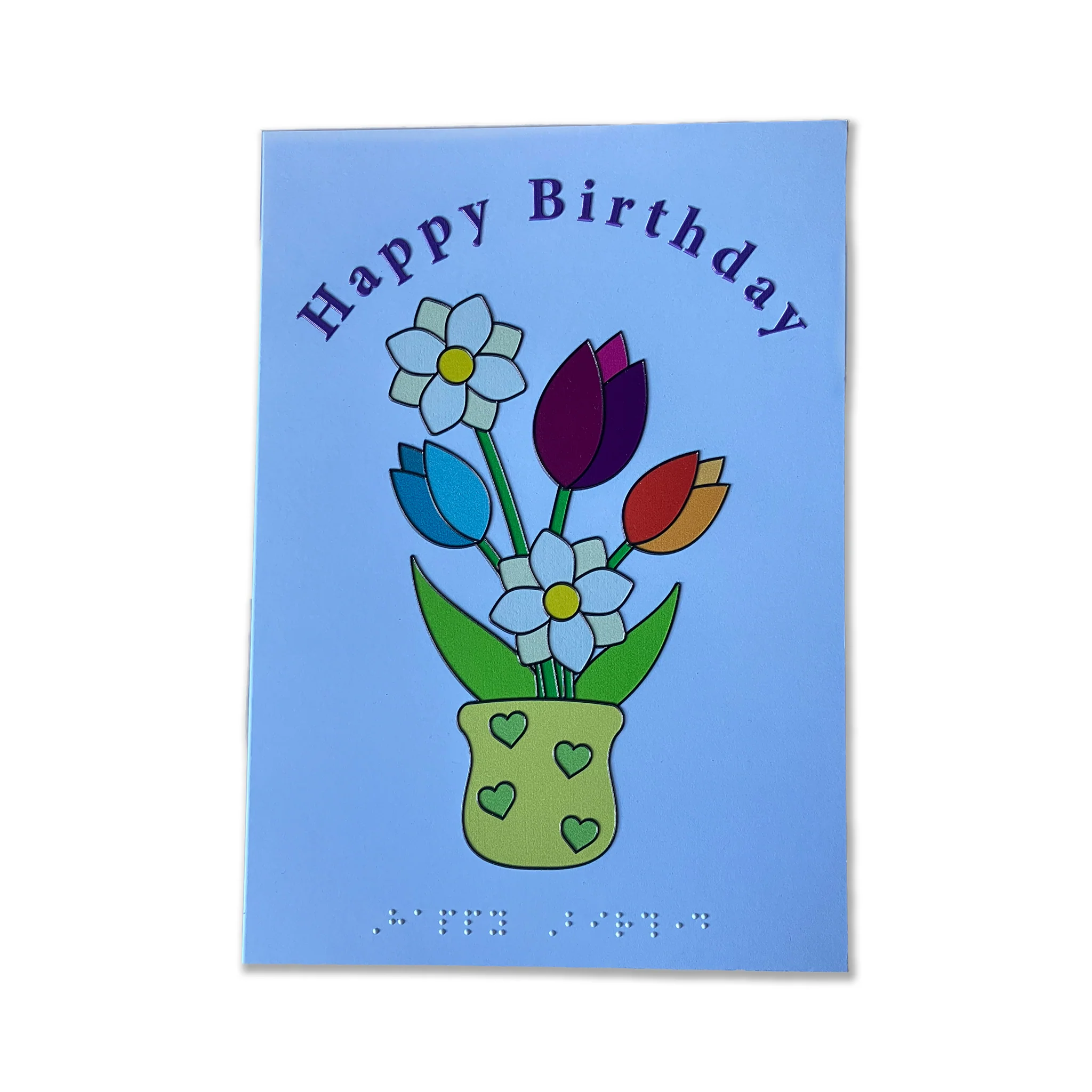 Inclusive flowers charity birthday card