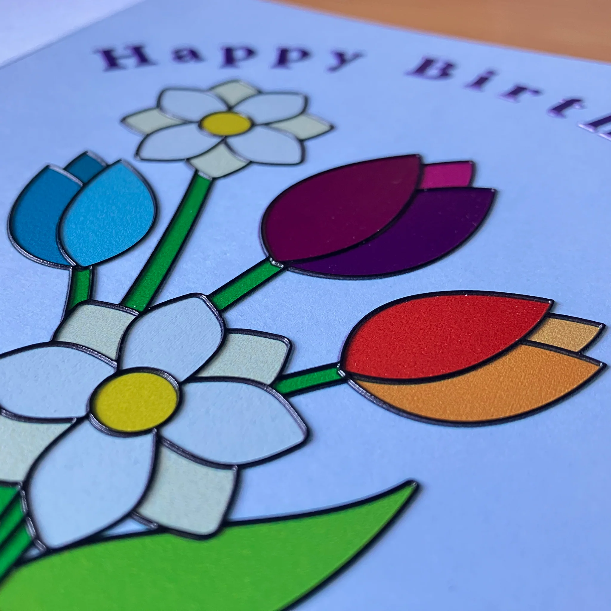 Inclusive flowers charity birthday card - Image 2