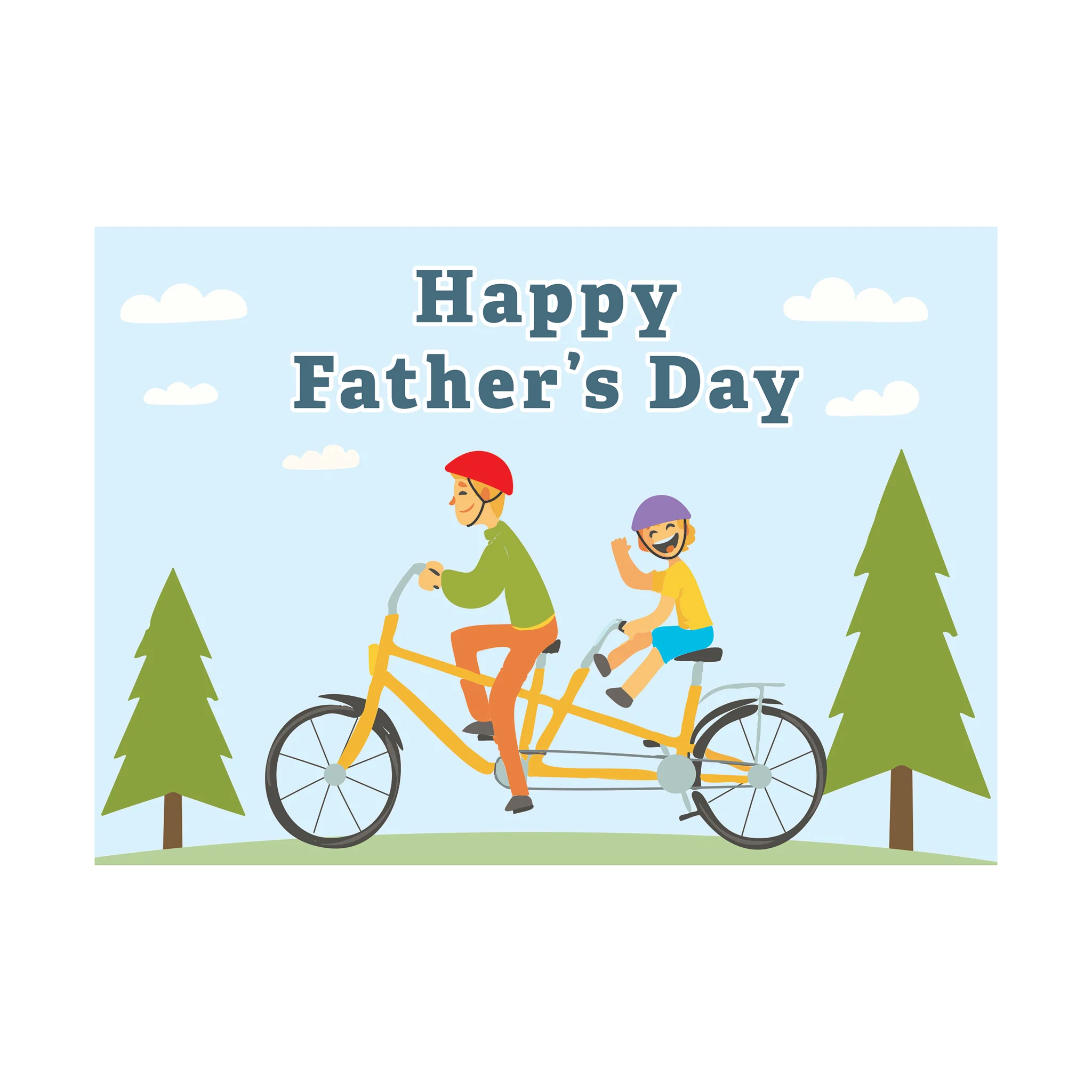 Inclusive Happy Father's day charity card