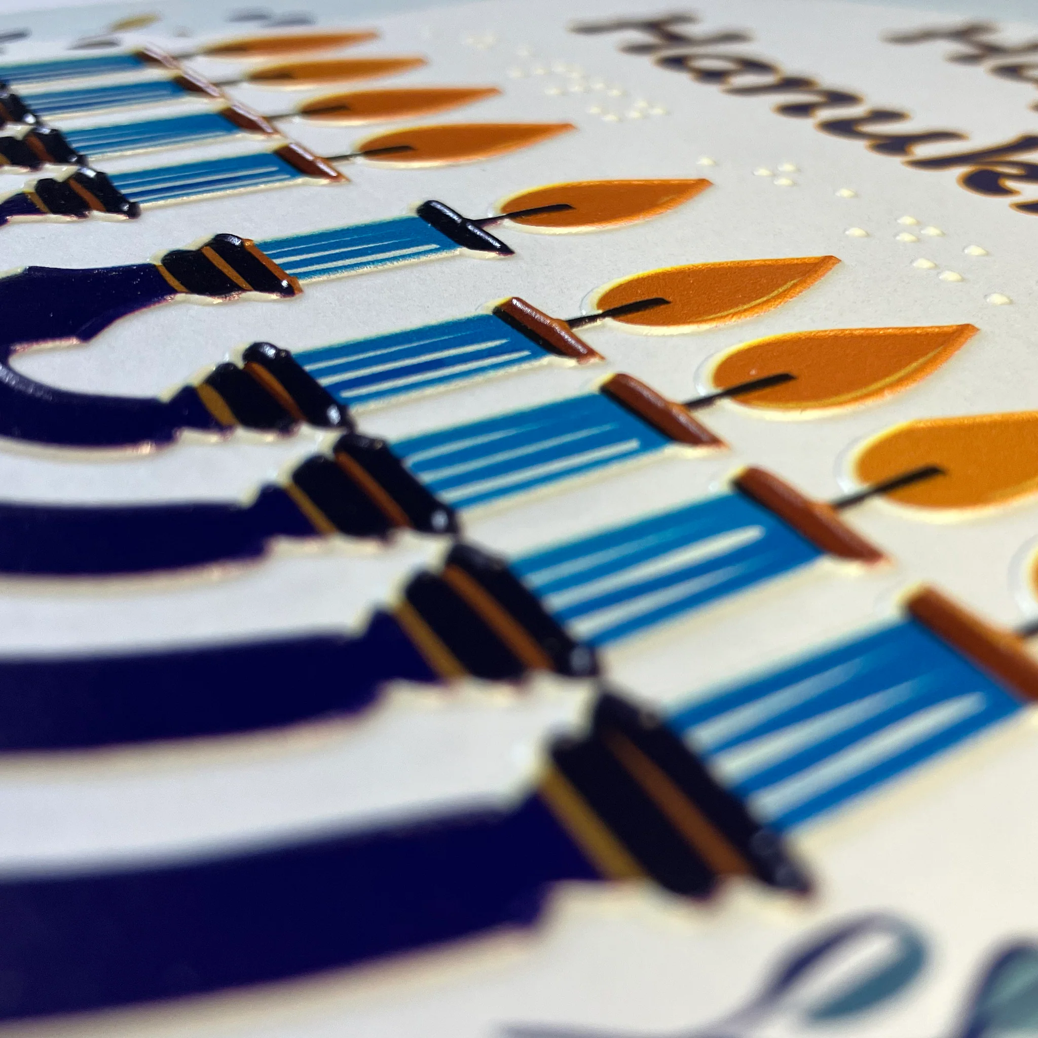 Inclusive Happy Hanukkah with Menorah charity card - Image 2