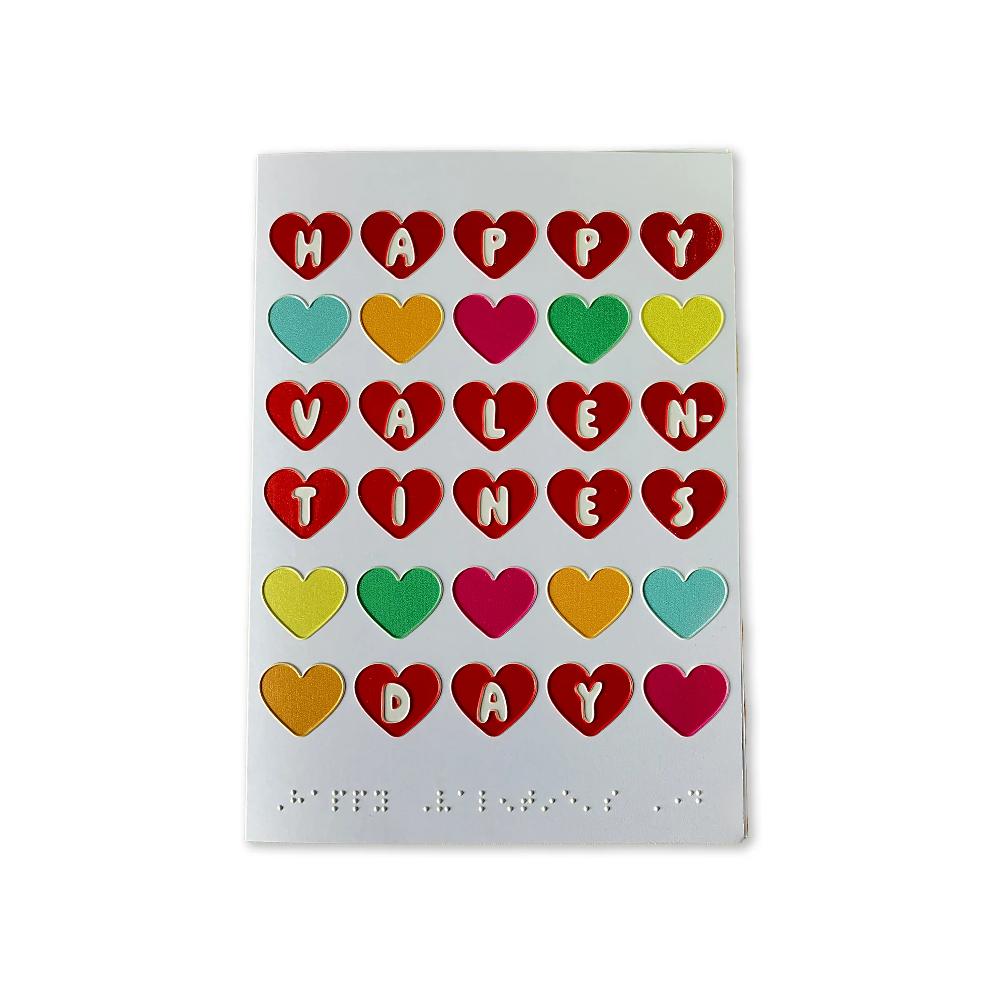Inclusive Love hearts Valentine's day charity card