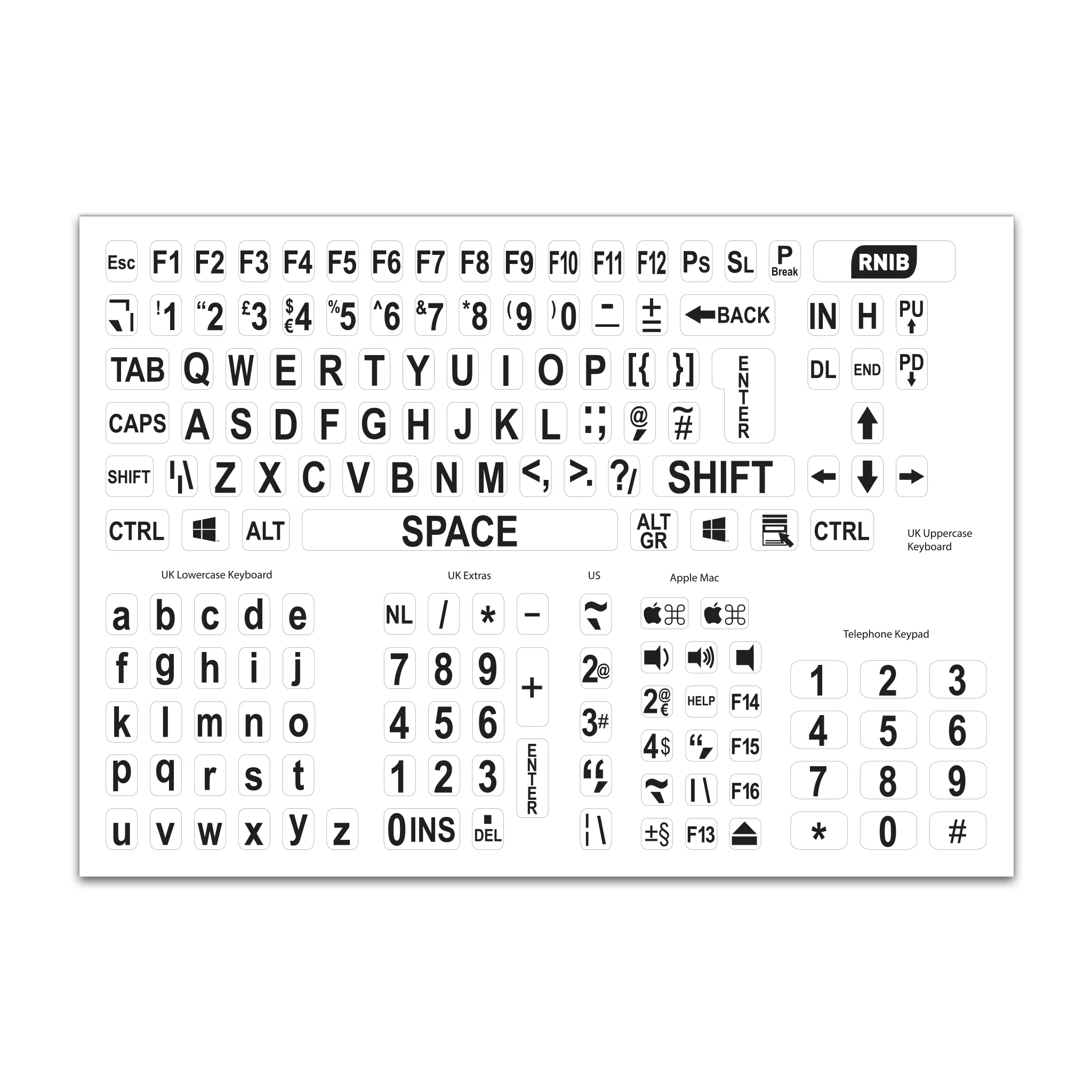 Large print keyboard stickers - Image 3