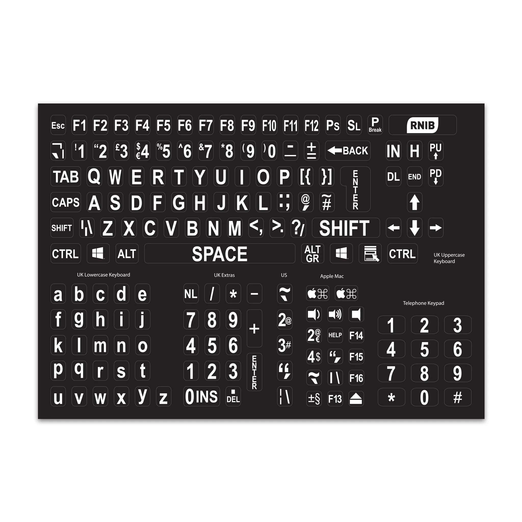 Large print keyboard stickers - Image 4