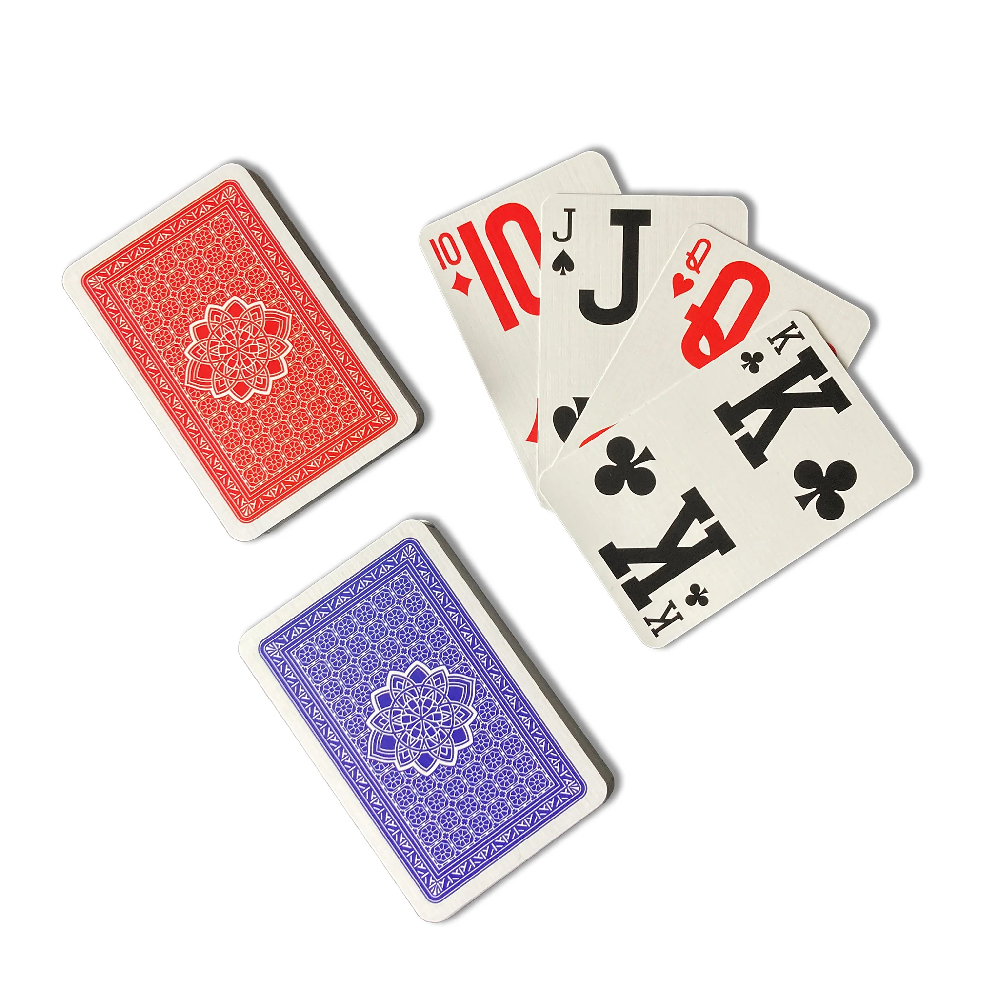 Large print playing cards red/blue pack