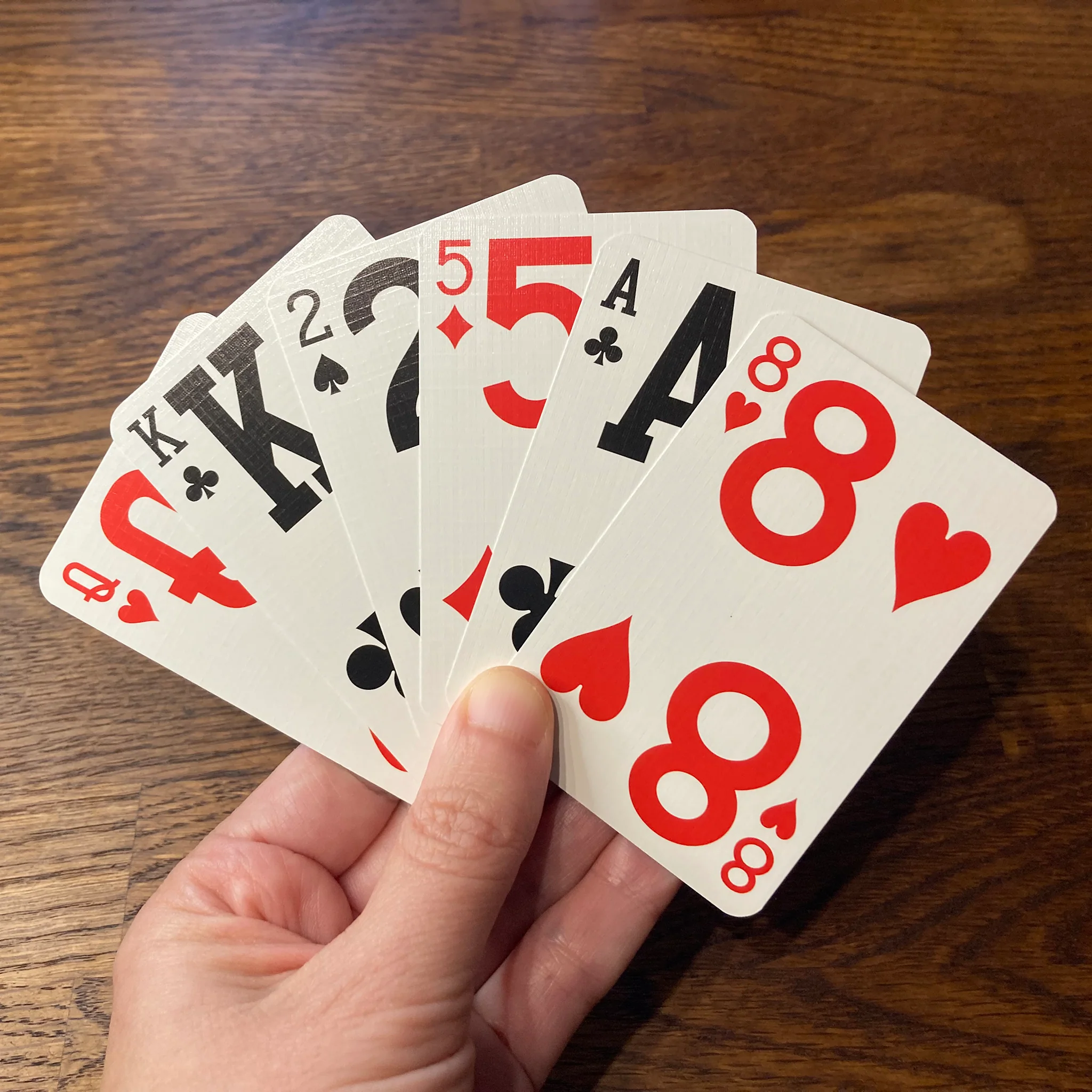 Large print playing cards red/blue pack - Image 6