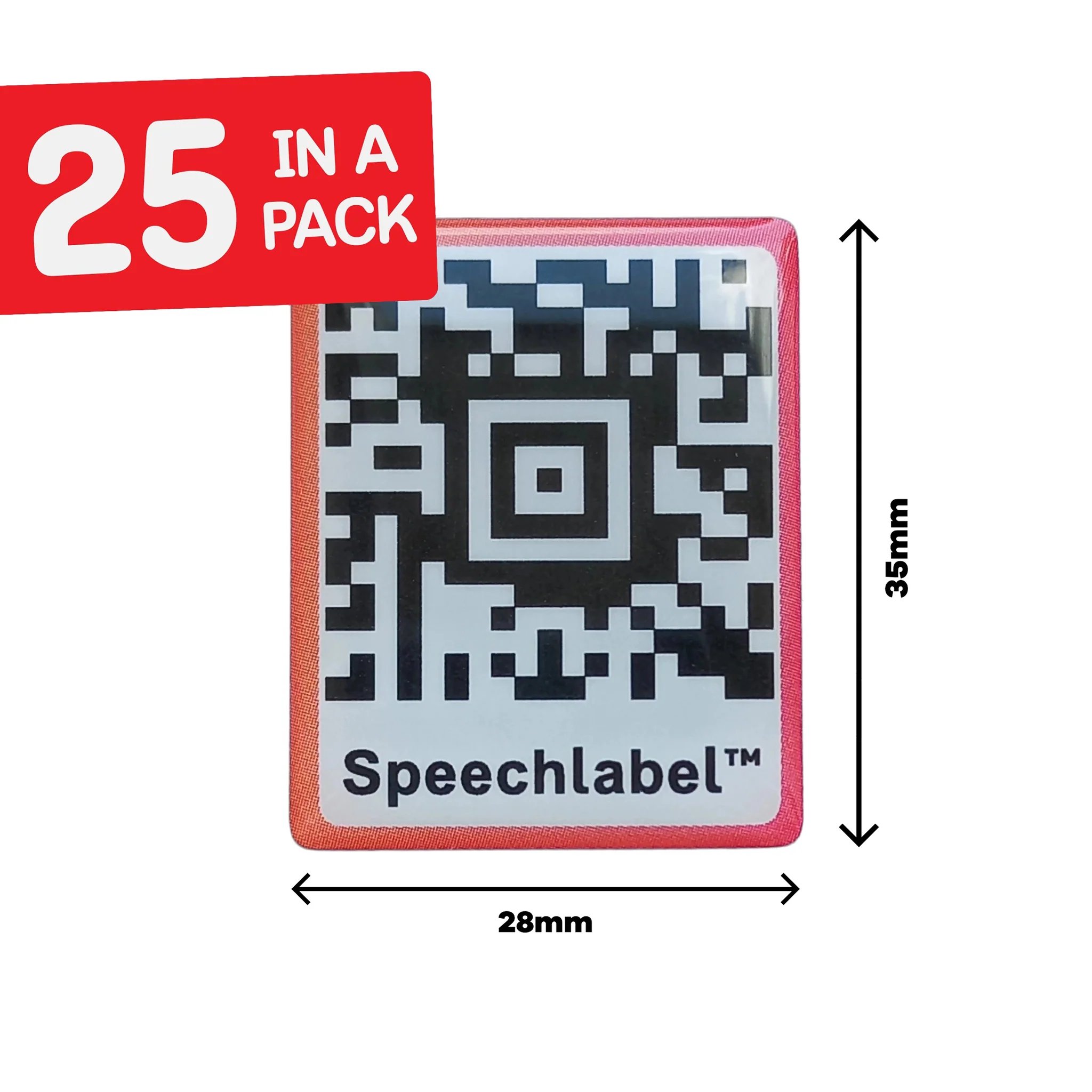 Hable QR Code Sticker (Thick) Speechlabel – contains 25 labels - Image 2