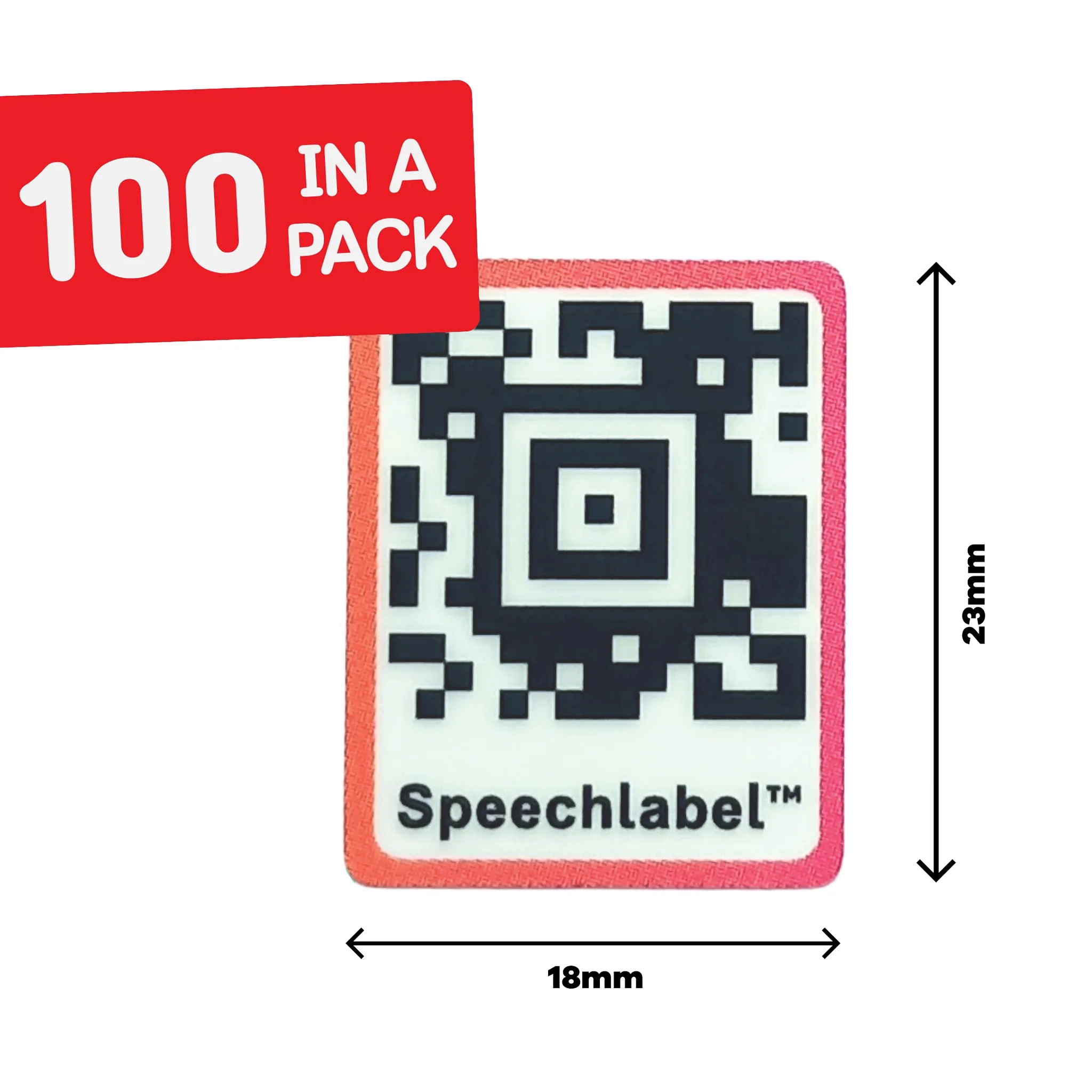 Hable QR Code Sticker (Thin) Speechlabel – contains 100 labels - Image 4